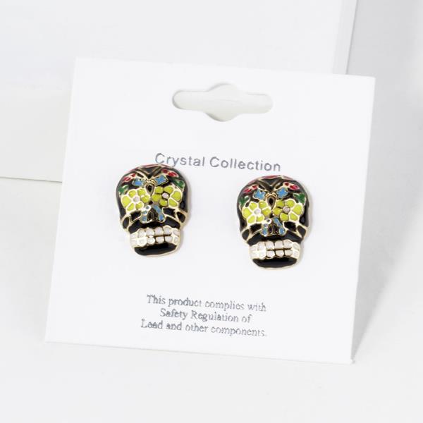 Sugar Skull Stud Earring