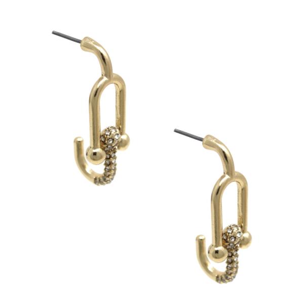 Metal Rhinestone Earring