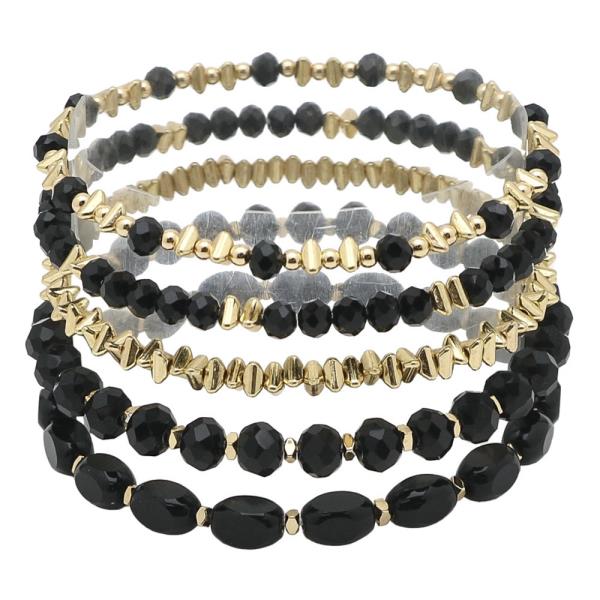Multi Mix Bead Stretch Bracelet Set