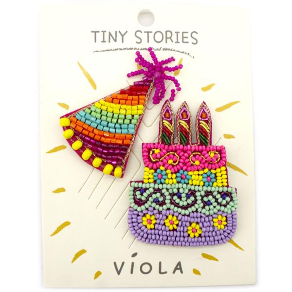 Seed Bead Birthday Brooch Pin Set