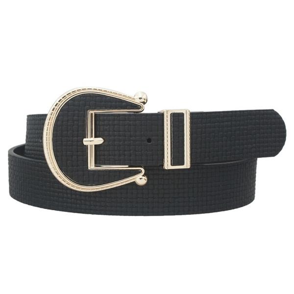 Weave Inset Rounded Western Belt