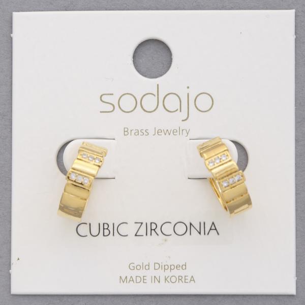 SODAJO Gold Dipped Huggie Earring