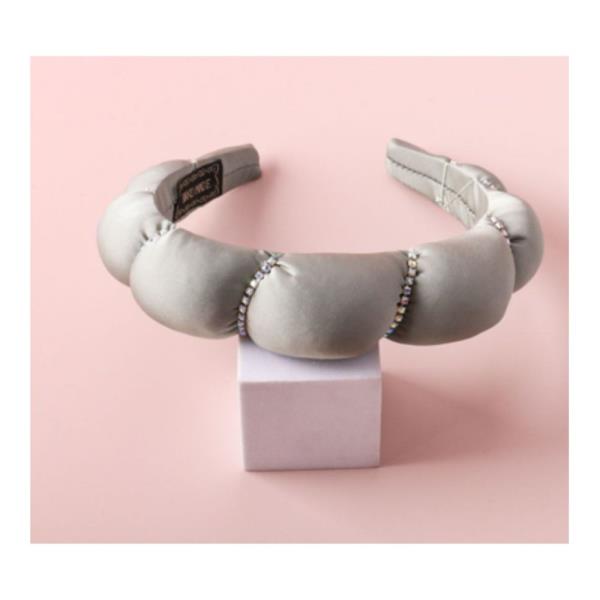 Rhinestone Wrapped Satin Puffy Headband