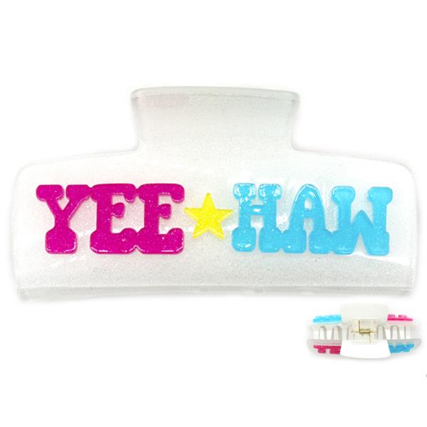 Western Style Yee Haw Hair Claw Jaw Clip
