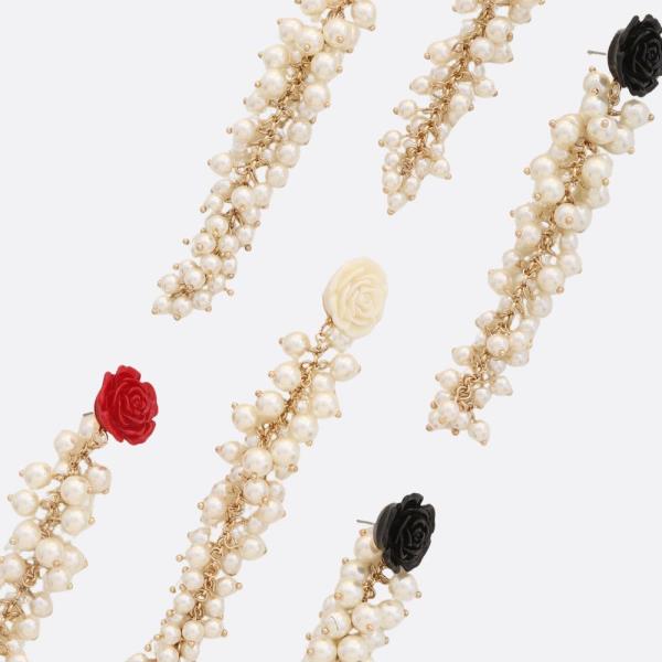 Flower Pearl Dangle Dangle Earring