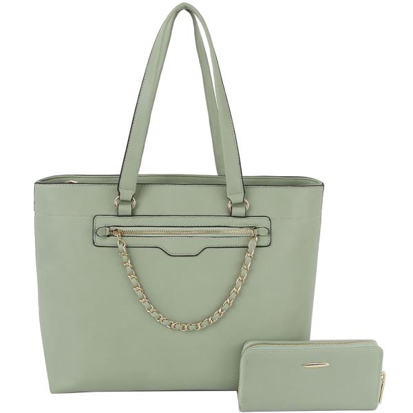 2IN1 Stylish Tote Bag W Wallet Set