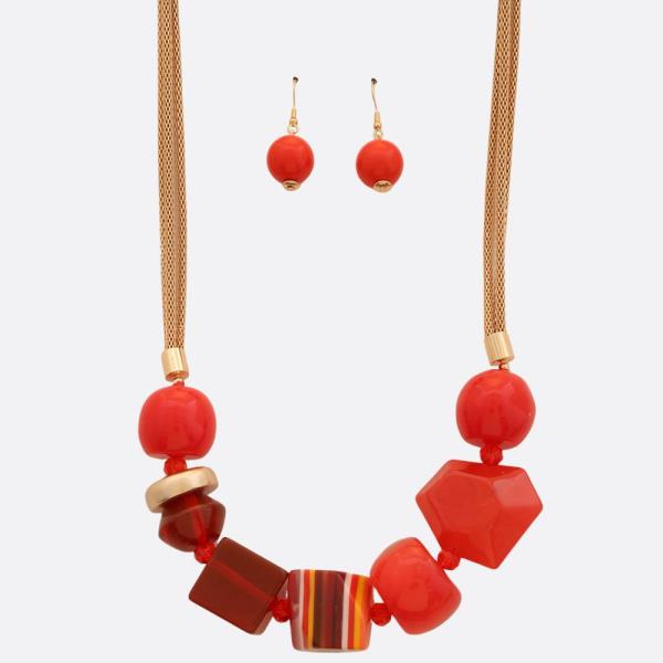 Cube Beaded Necklace