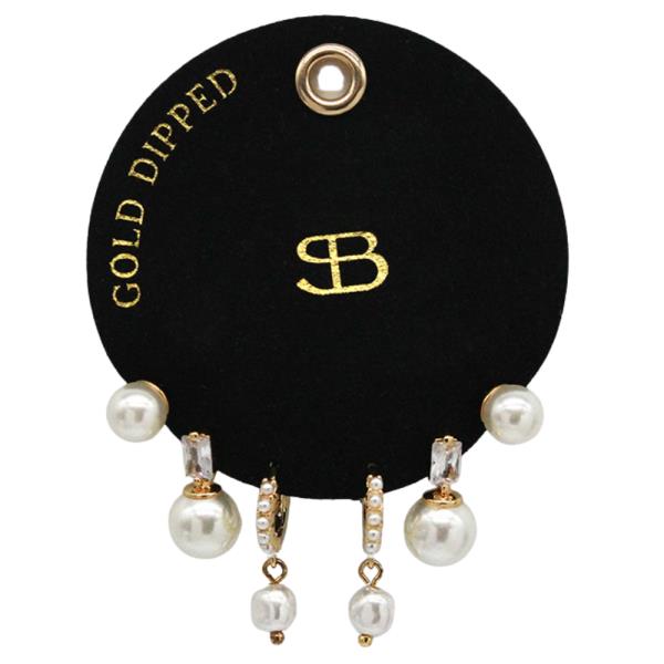 SECRET BOX 14K Gold Dipped Pack Earring Set