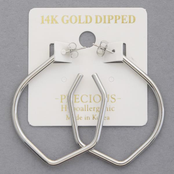 14K Gold Dipped Metal Earring