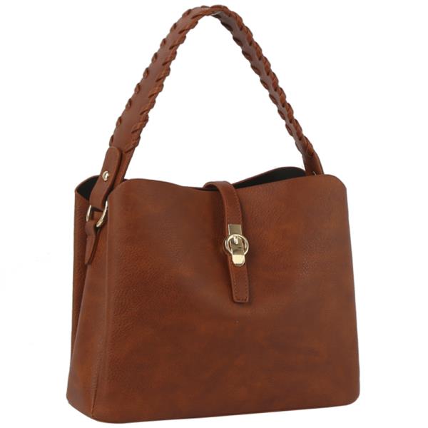 Buckle Flap Shoulder Satchel Bag