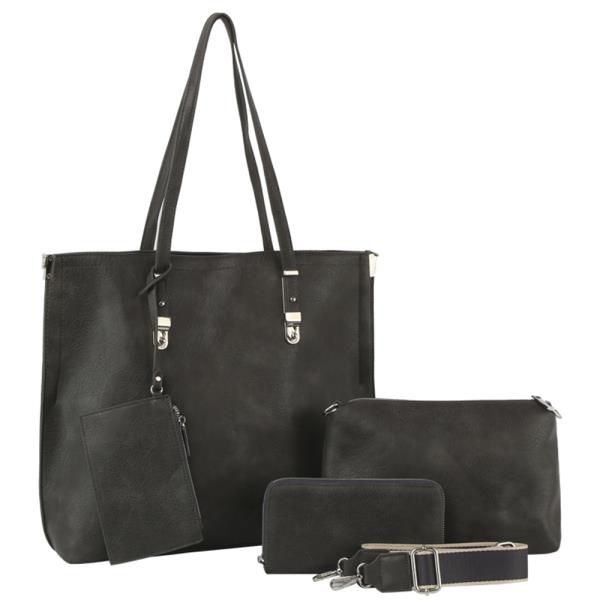 4IN1 Tote W Crossbody Wallet and Pouch Set