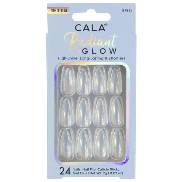Radiant Glow Chrome Almond Nail Decoration Set