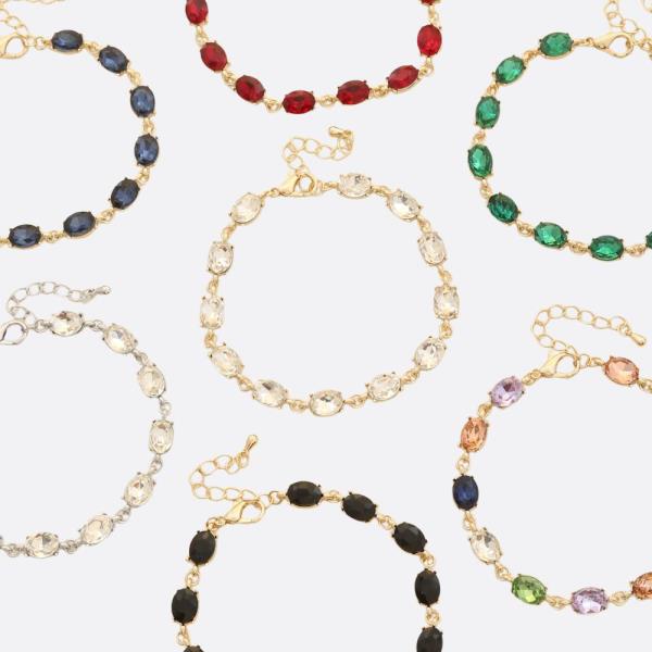 Oval Rhinestone Bracelet