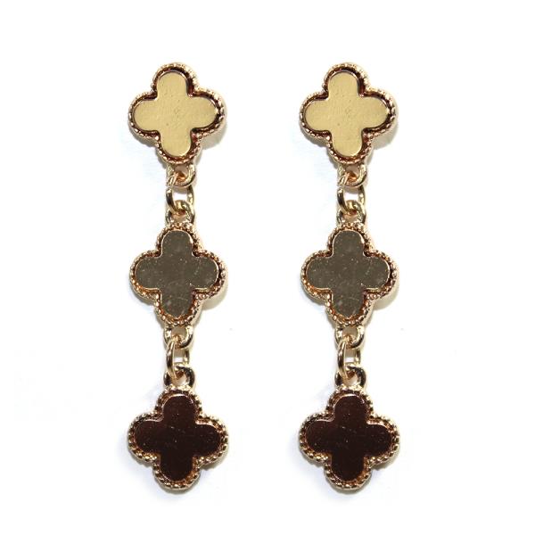 Triple Clover Drop Earring