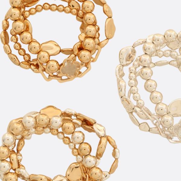 Clover Charm Beaded Bracelet Set
