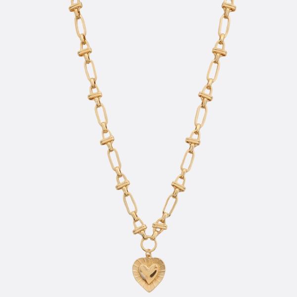 Heart Pendant Metal Necklace