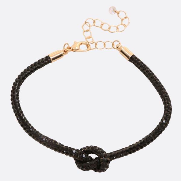 Rhinestone Knot Bracelet