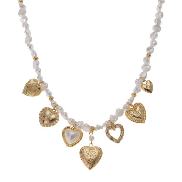 Heart Baroque Pearl Necklace