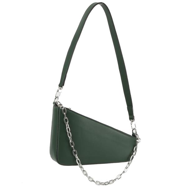 Smooth Slanted Chain Link Shoulder Bag