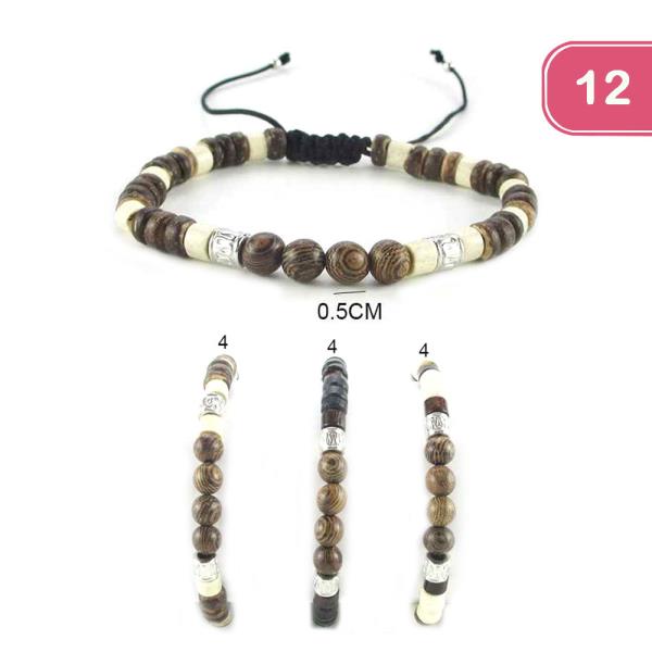 Beaded Adjustable Bracelet (12 Units)