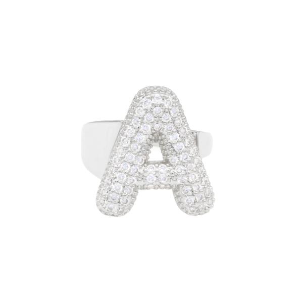 Micro Pave Cubic Zirconia Initial Ring