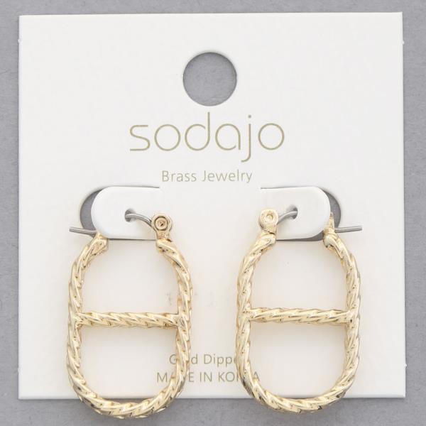 SODAJO Oval Gold Dipped Earring