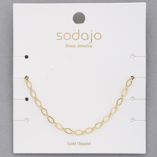 SODAJO Oval Link Gold Dipped Bracelet