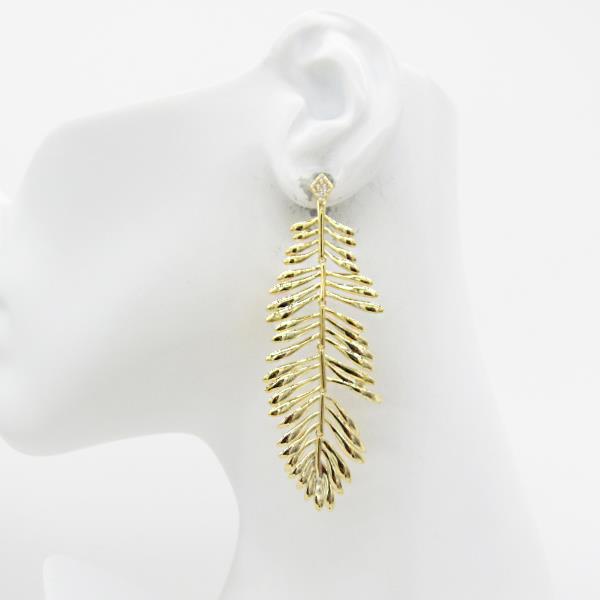 Metal Leaf Dangle Earring