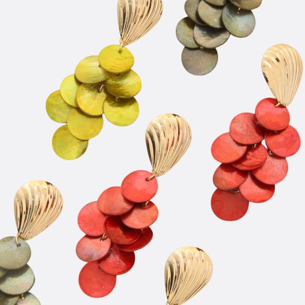 Metal Color Round Dangle Earring