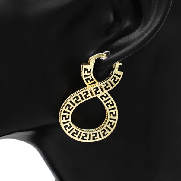Maze Metal Infinity Earring