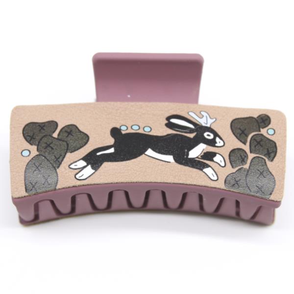 Western Style Rabbit Hair Claw Jaw Clip
