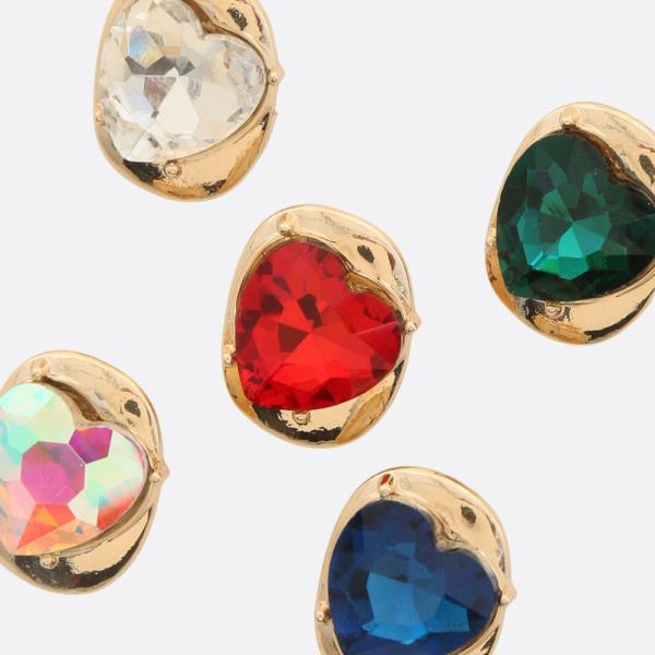 Color Stone Post Earring