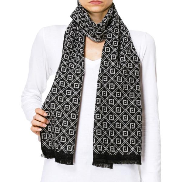 Square Pattern Oblong Scarf