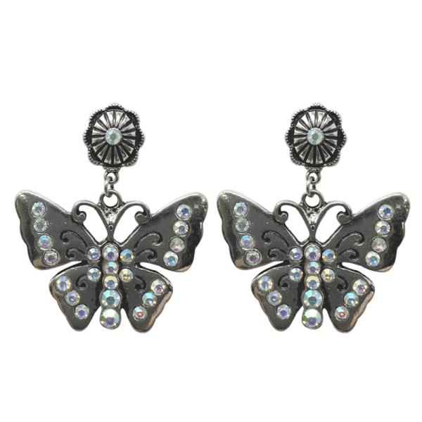 Western Style Butterfly Dangle Earring