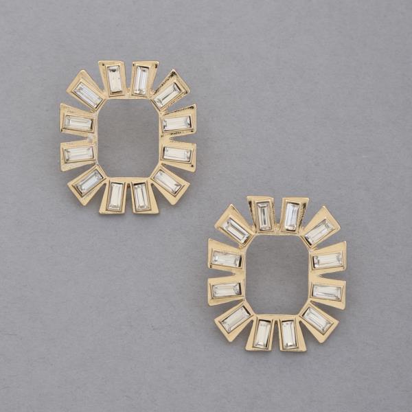 Rhinestone Metal Earring