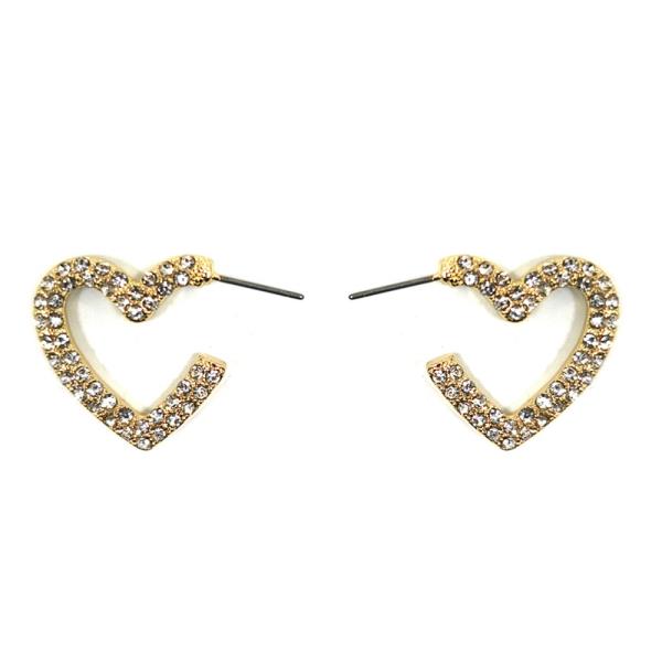 Rhinestone Heart Earring