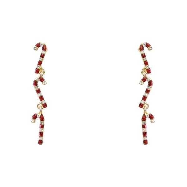 CHRISTMAS CANDY CANE EARRING