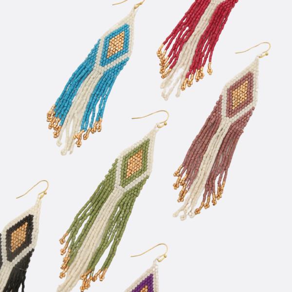 Seed Bead Dangle Earring