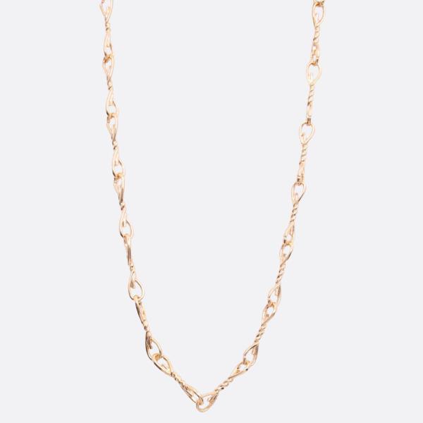 SODAJO Circle Rope Link Gold Dipped Necklace