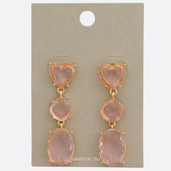 Heart Circle Link Dangle Earring