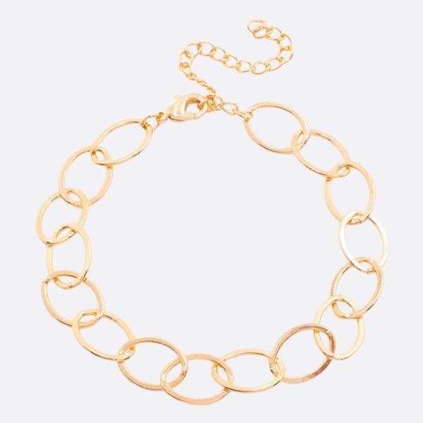 SODAJO Metal Link Gold Dipped Bracelet