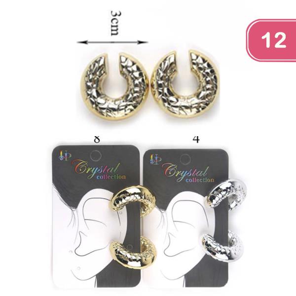 Metal C Cuff Earring (12 Units)