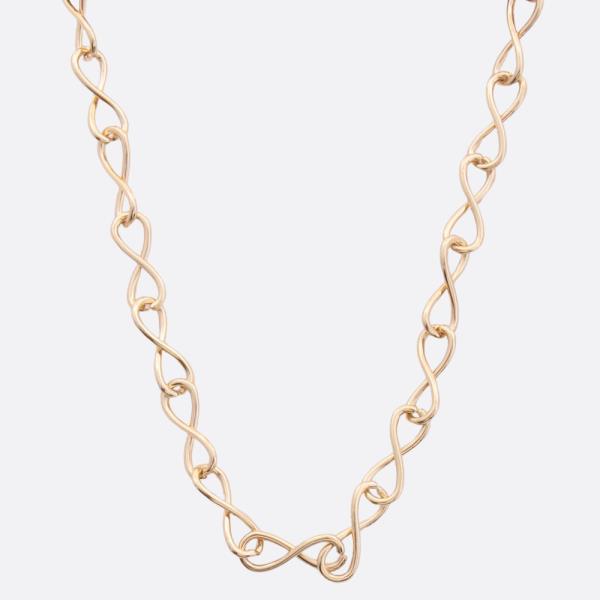 SODAJO Infinity Bow Link Gold Dipped Necklace