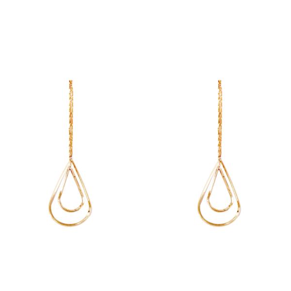Metal Teardrop Drop Earring