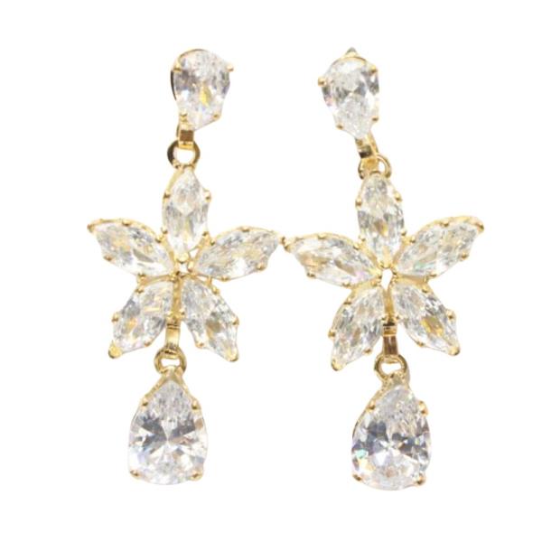 Crystal Stone Flower Earring