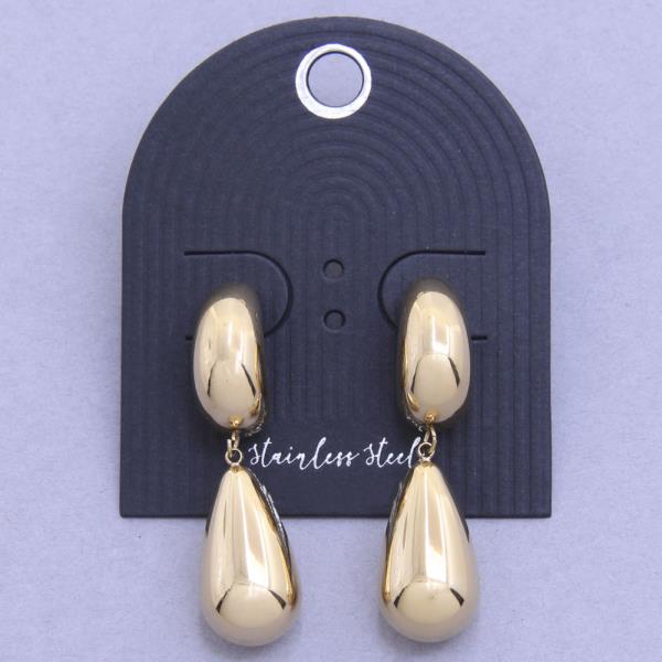 Teardrop Metal Dangle Link Earring