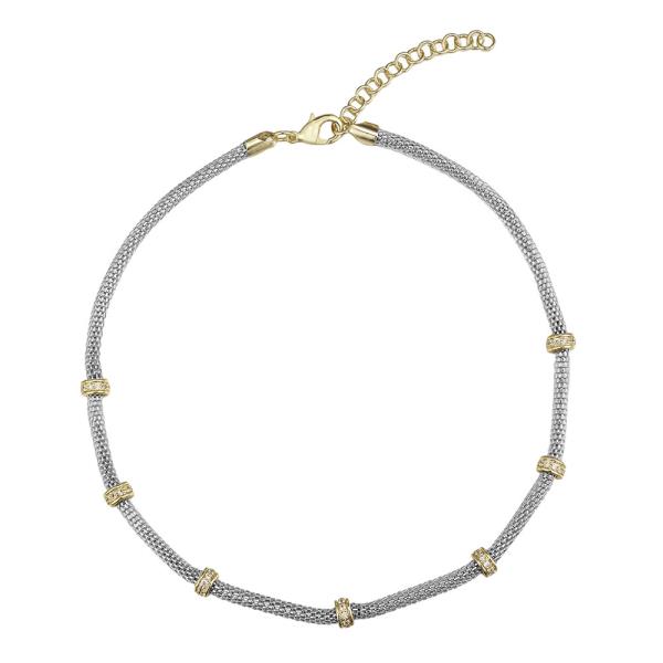 Two Tone Metal Necklace