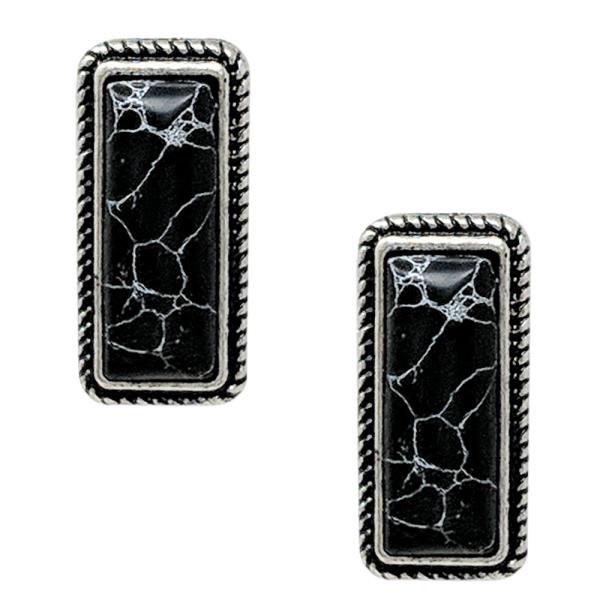 Western Style Rectangle Shape Earring