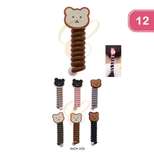 Telephone Cord Hair Tie (12 Units)