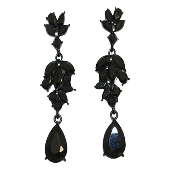 Crystal Stone Teardrop Dangle Earring